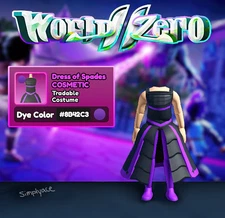 World Zero Costume - Dress of Spades #8B42C3 (Purple)