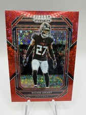 2022 Panini Prizm Richie Grant #13 No Huddle Red Disco /50 Atlanta Falcons