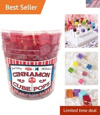 Hard Candy Cube Lollipop Suckers: Individuall...