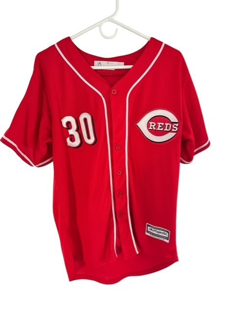 Ken Griffey Jr #30 Majestic Cool Base Cincinatti Reds Youth Size XL Jersey  READ