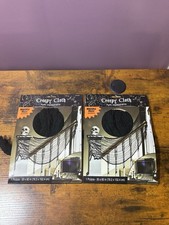 Halloween Creepy Cloth 2 Pack BRAND NEW in Package Black Gauze Decor 30x60ea
