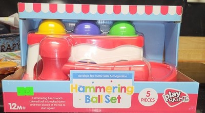 Play Right Hammering Ball Toy Set 5Pc 12m+ Develop Fine Motor Skills/Imagination
