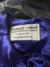 Shiny Purple Kindergarten Graduation Gown Cap Set Size 27 3'6 - 3'8
