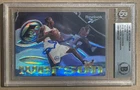 Allen Iverson  Signed 1997 Skybox Premium Reebok Chase Silver #100 Card BAS Slab