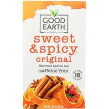 Good Earth Original Herbal Tea Caffeine Free Sweet  Spicy 18 Bags