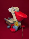Vintage Fisher Price "Big Bill" Pelican Pull Toy 1961 STILL WORKS