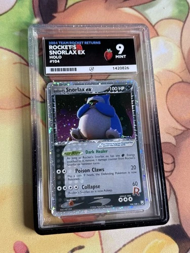 Rocket's Snorlax ex 104/109 ACE graded card