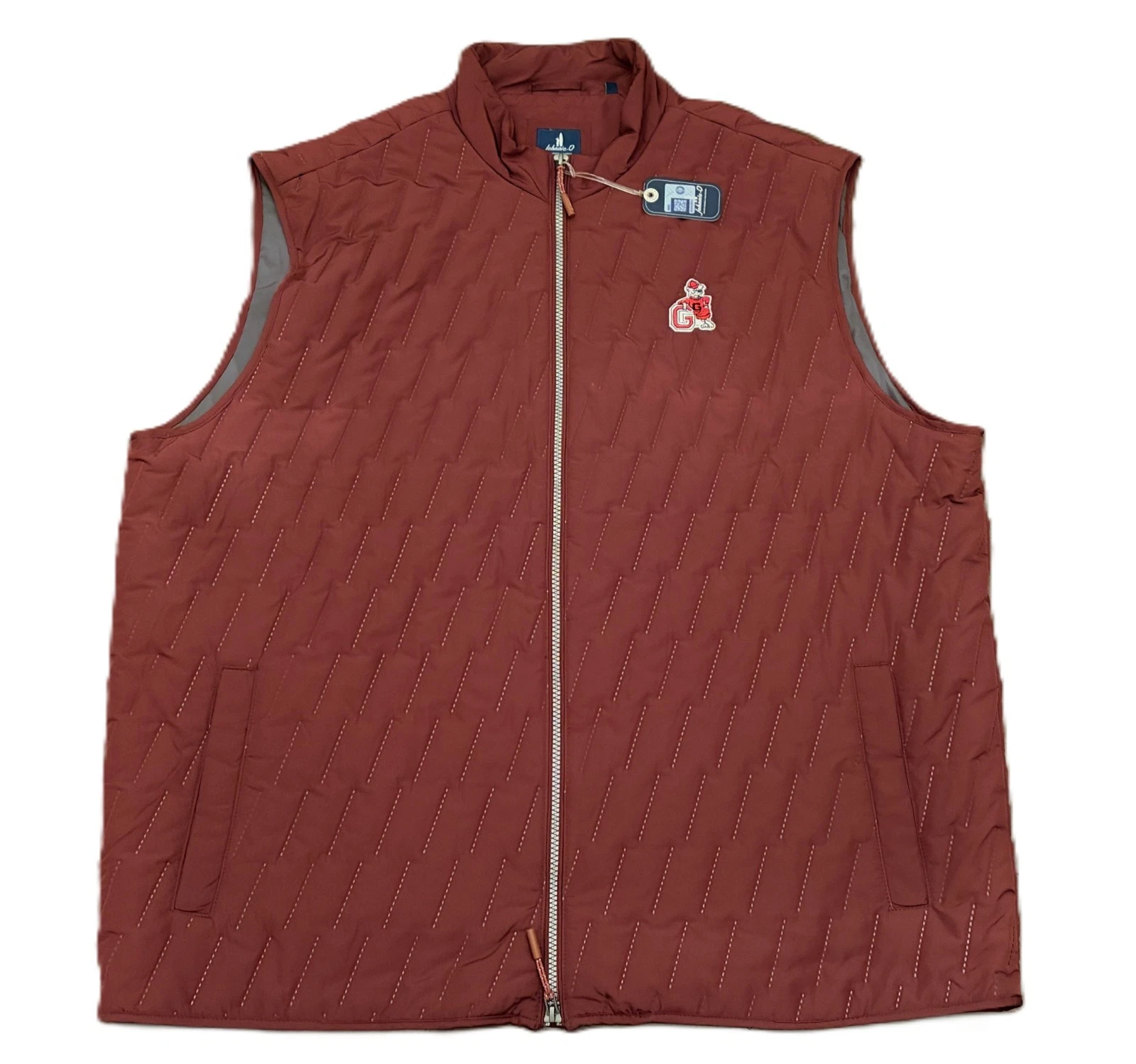 Georgia Bulldogs Vintage Logo Johnnie-O Belfry Vest Maroon Retail $160 XL image 1