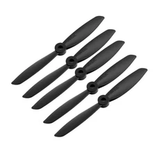 5 Pcs 5 x 4.5 Inch 2-Vanes CCW RC Aircraft Propeller Black w Hole Adapter