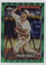 2024 Topps Chrome Green RayWave Refractor 51/99 Justin Martinez #159 pe8