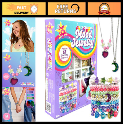 Color-Changing Mood Jewelry Making Kit - Bracelets & Necklaces for Kids 6-10