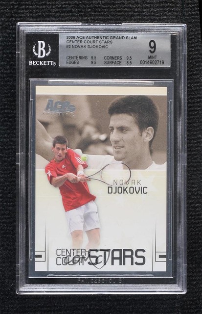 2006 Ace Authentic Grand Slam Center Court Stars /599 Novak Djokovic #CC-2 a4e