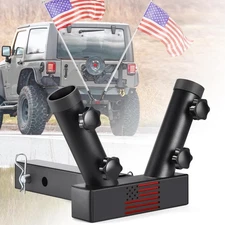 GADFISH Trailer Hitch Flagpole Mount, 2 Mounting Options US Flag Hitch Mount,...