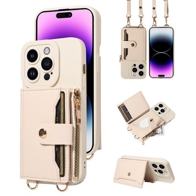 For Apple iPhone 17 Pro Max 16 15 14 13 12 11 Phone Cover Crossbody  Card Holder