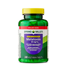 Spring Valley Extra Strength Melatonin Tablets Dietary Supplement 10 mg, 240 Ct