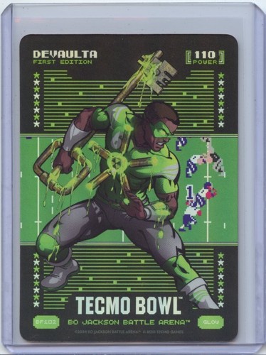 2026 Bo Jackson Battle Arena Tecmo Bowl DEVAULTA Battlefoil GLOW DeVonta SMITH