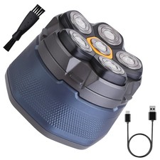 1Pc Cordless Electric Head Shaver For Men 6D Magnetic Floating Head IPX6 Wate