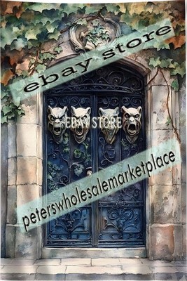 Gothic Mythic Doorway Wall Hanging Tapestry shadow realm aesthetic 59X82 in