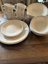 Vintage Corelle By Corning English Breakfast Dinnerware Set 19-PC (Read Desc.)