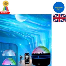 2-in-1 Nordlichter & Wellen Sternenhimmel Projektor mit 14 Lichteffekten, Zuhause