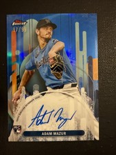 2025 Topps Finest Autographs Adam Mazur #FA-AM Blue Refractor /99 (AU, RC)