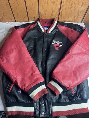 VTG Rare 90 s Chicago Bulls Men s Extra Large Pro Player Leather Bomber Jacket