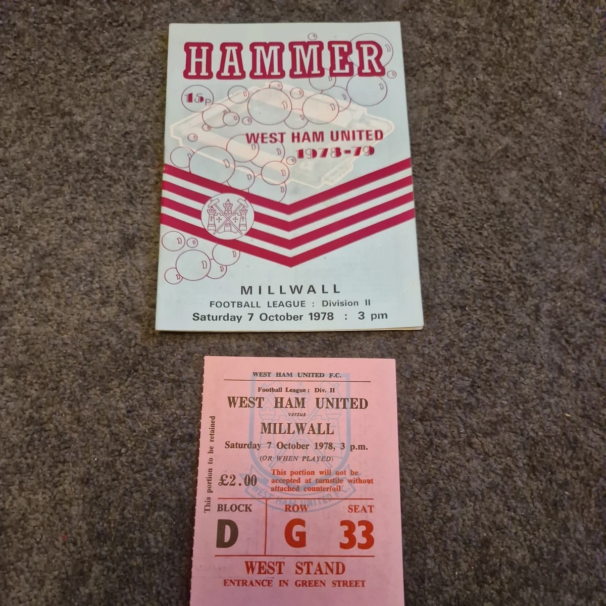 FOOTBALL, WEST HAM. A 1975 FA Cup final programme signed by members of West Ham United, including Me