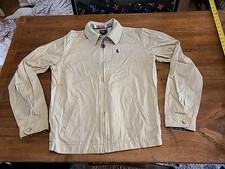 Polo Ralph Lauren Harrington Full Zip Jacket Youth Khaki Boys Sz XL 18-20