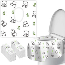 Upgraded Disposable Toilet Seat Covers 20 Pack - Waterproof, Cute Panda Print,