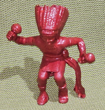 Marx 1950's vintage 60mm Stockade Indian Chief Dancing. MAROON