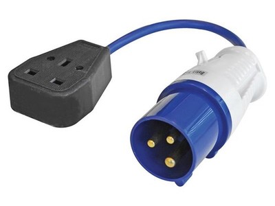 Faithfull Power Plus - Fly Lead 240V 3 Pin Plug to 240v 3 Pin Socket & 35cm Lead