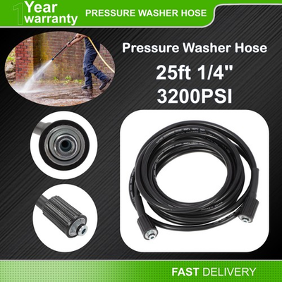 #ad Pressure Washer Replacement Hose 25 FT x 1 4 Inch 3200PSI 1 Warranty Year $18.28