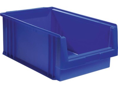 8er PACK(Stk) LA-KA-PE 01350 02 02 Sichtlagerkasten PLK L500xB315xH200mm PP blau