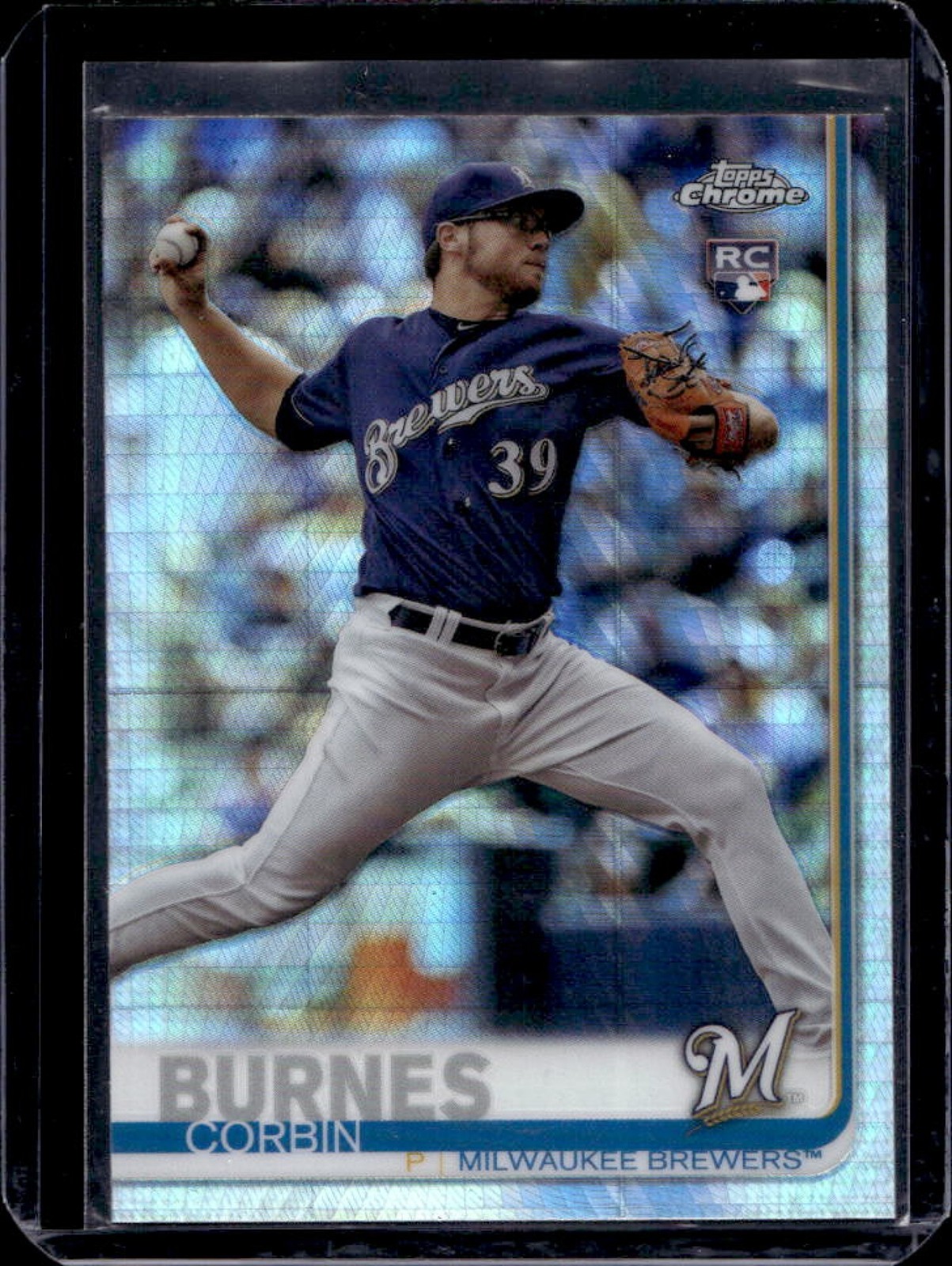 2019 Topps Chrome Corbin Burnes RC Prism Refractor Rookie #84 Brewers