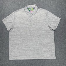 Birdie Bound Polo Shirt Mens 3XL Grey Performance Stretch Golf Casual
