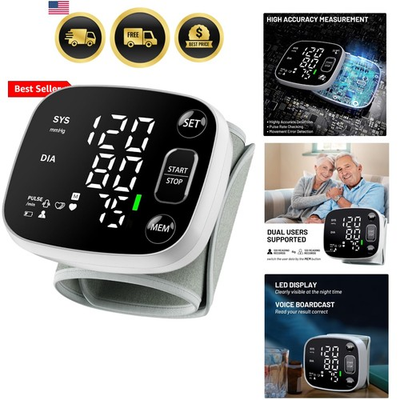 #ad Blood Pressure Monitors for Home Use Rechargeable Wrist Digital BP Machine Cu... $56.99