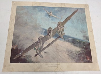 J.B. Deneen - ''Lockheed P-38 'Lightning'' - Original 1970s Print