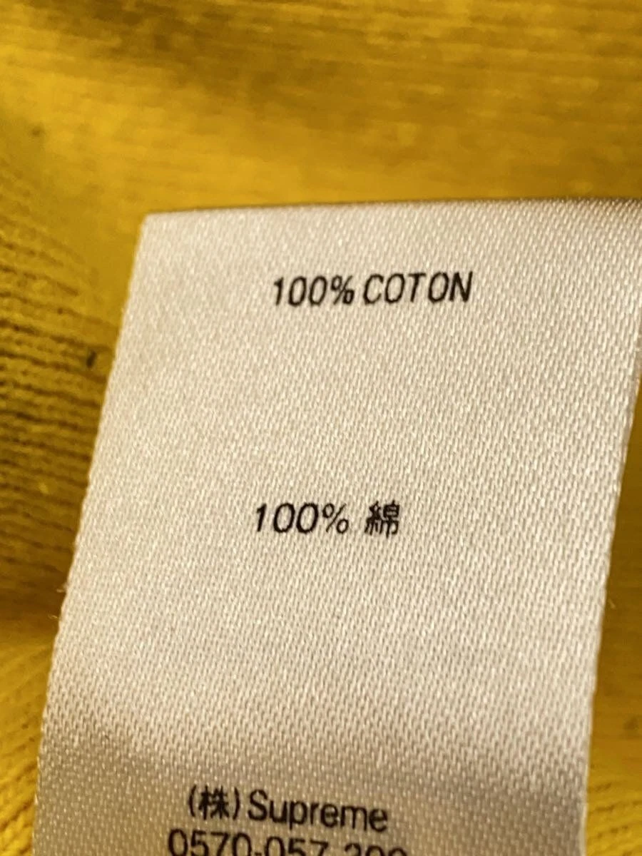 Felpa Supreme con cappuccio M cotone giallo con sporco usata