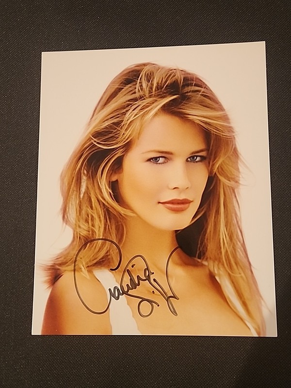 Claudia Schiffer Autographed 6 X 7.5 Photo
