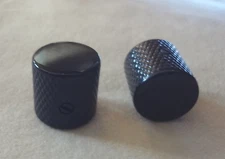 METAL TELE ELECTRIC  GUITAR CONTROL KNOBS VOLUME TONE MIGHTY MITE in BLACK