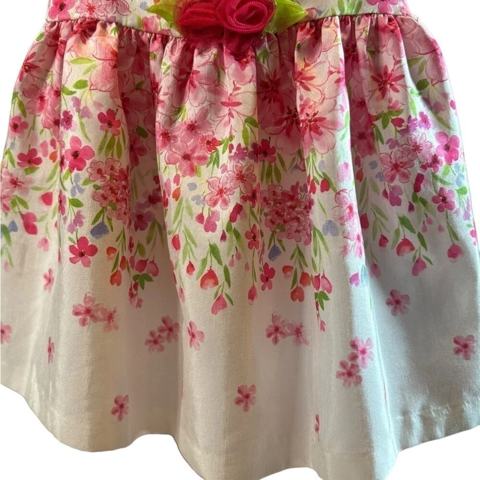Bonnie Baby Beautiful Floral Formal Baby Girl Sleeveless Dress. - Image 3 of 4