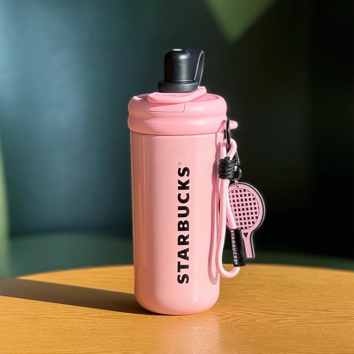 New China starbucks 2025 Pink Black 15oz Tea Strainer SS Double