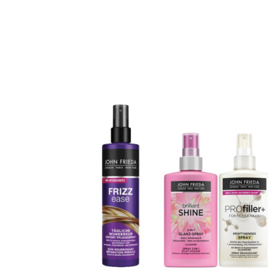 3tlg. John Frieda Frizz ease Kur | PROfiller Spray | Brillant Shine Glanz-Spray