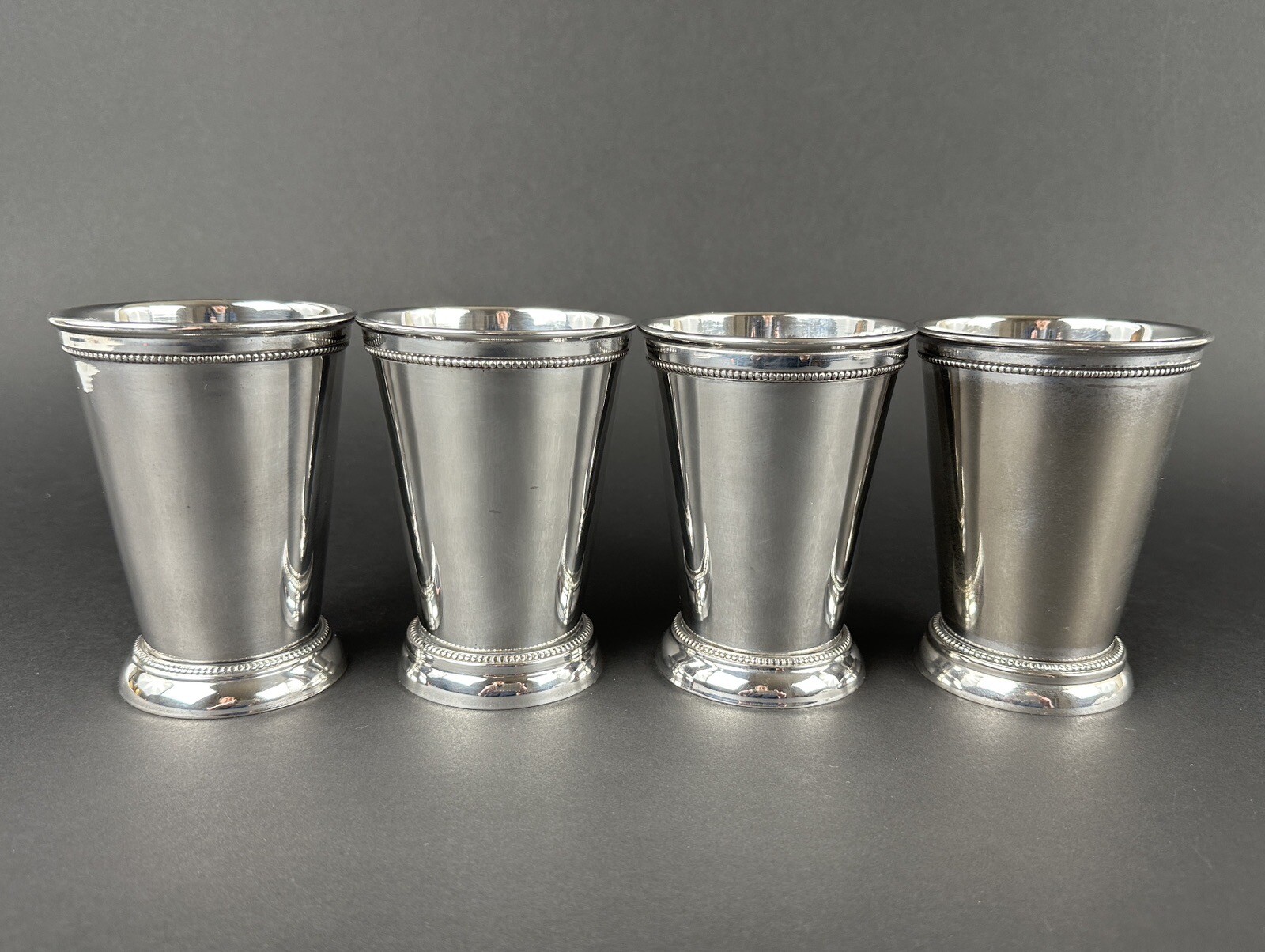 Vintage Towle Mint Julep Cups Silver Plated Set of 4 eBay