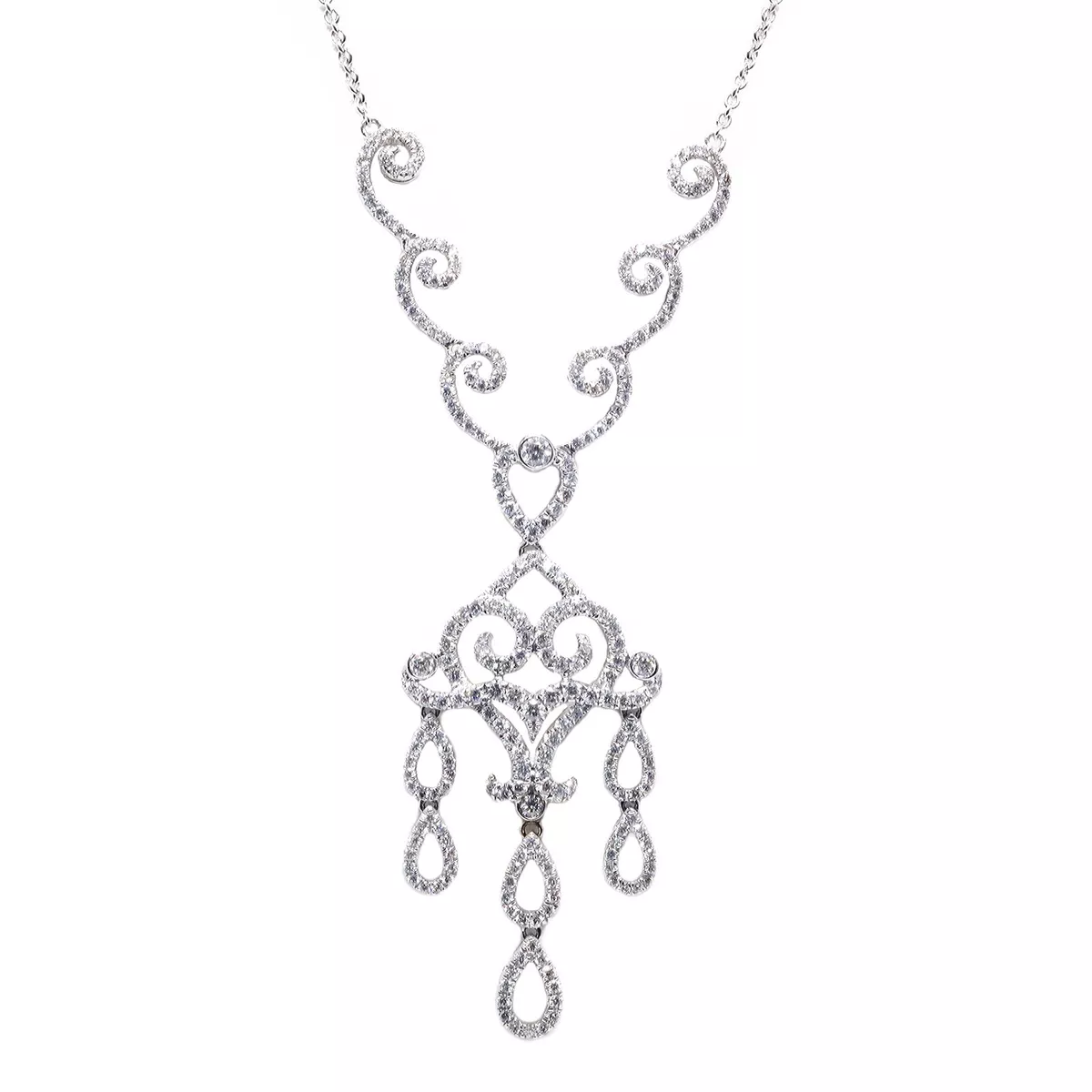 Ebay diamond necklace white gold sale