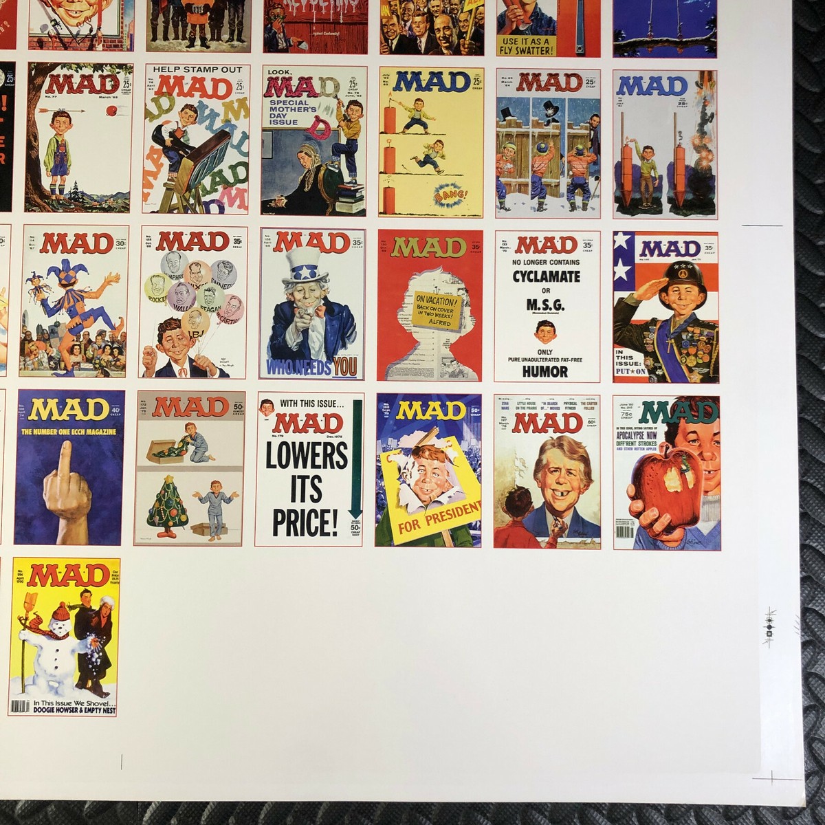 MAD MAGAZINE TRADING CARDS SERIES 3 UNCUT SHEET 1993 w/MIDDLE