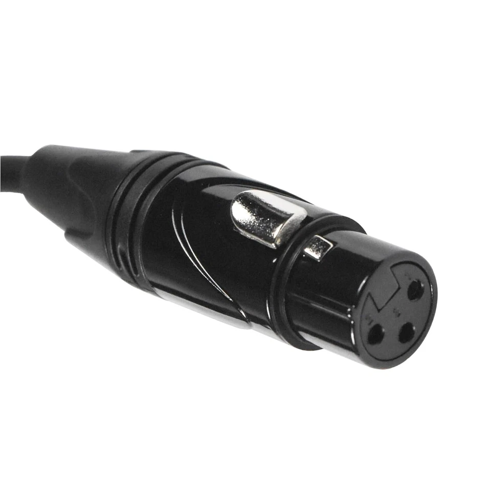 Two HQRP 3-Pin XLR Female to 5-Pin XLR Male DMX Lighting Cables for Studio Light - Image 3 of 4