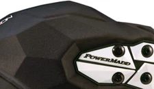 PowerMadd Fuzion Handguards Black/White with Snowmobile Mount Kit