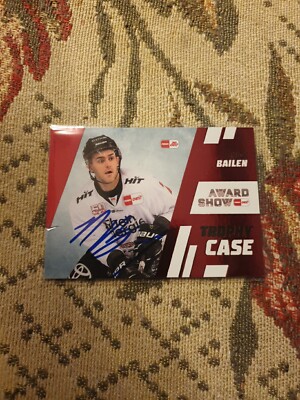 DEL 2023/2024 23/24 signiert Kölner Haie Trophy Case Nick Bailen 