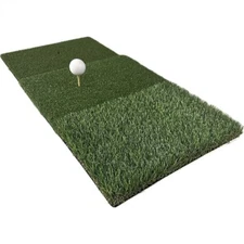 15 in x 30 in Golf Hitting Mat 3 in 1 Practice Grass Mat Rough Fairway Tri Turf